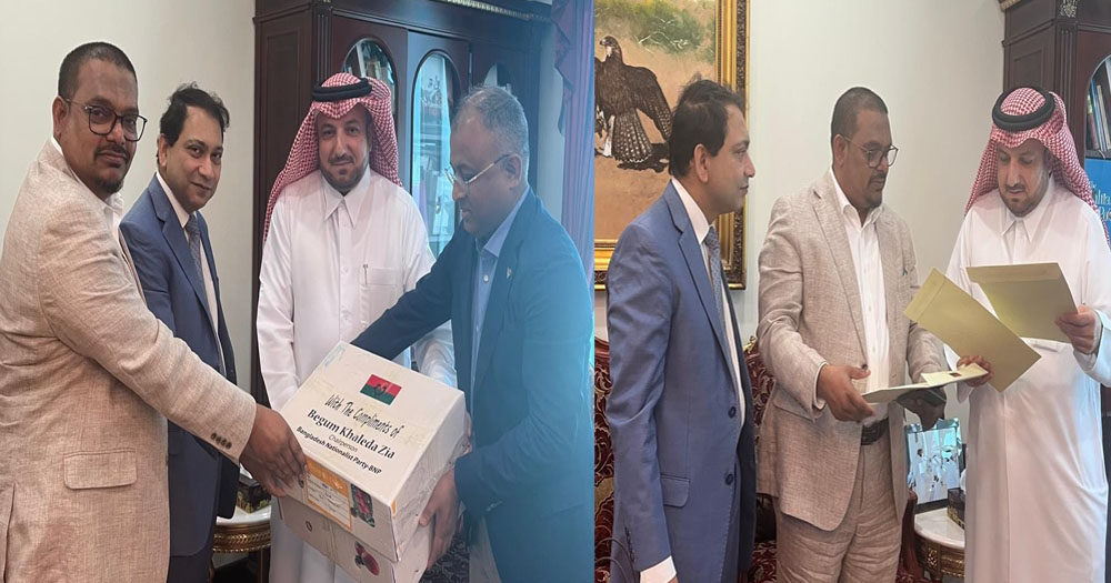 কাতার আমির ও প্রধানমন্ত্রীর সম্মানে মৌসুমি ফল উপহার দিলেন খালেদা জিয়া