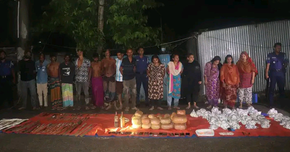 ফরিদপুরে মাদকবিরোধী অভিযানে গ্রেপ্তার ১৫