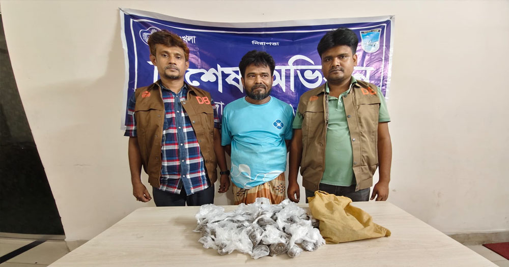 আশুলিয়ায় ৫০০ গ্রাম গাঁজাসহ মাদক ব্যবসায়ী গ্রেফতার