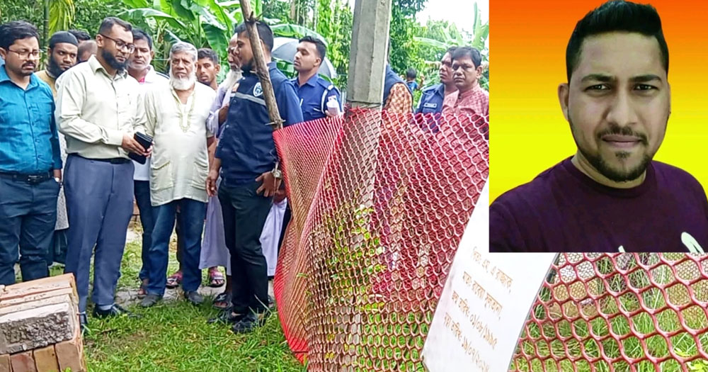 মাগুরার শ্রীপুরে শহীদ রাব্বির মরদেহ উত্তোলনে পরিবারের বাঁধা