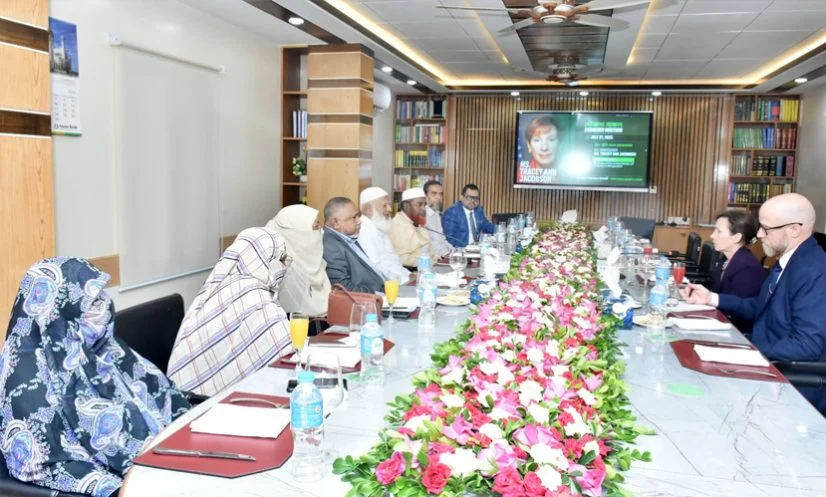 জামায়াতের আমিরের সঙ্গে যুক্তরাষ্ট্রের রাষ্ট্রদূতের সৌজন্য সাক্ষাৎ, ছিলেন নারী  নেত্রীরাও