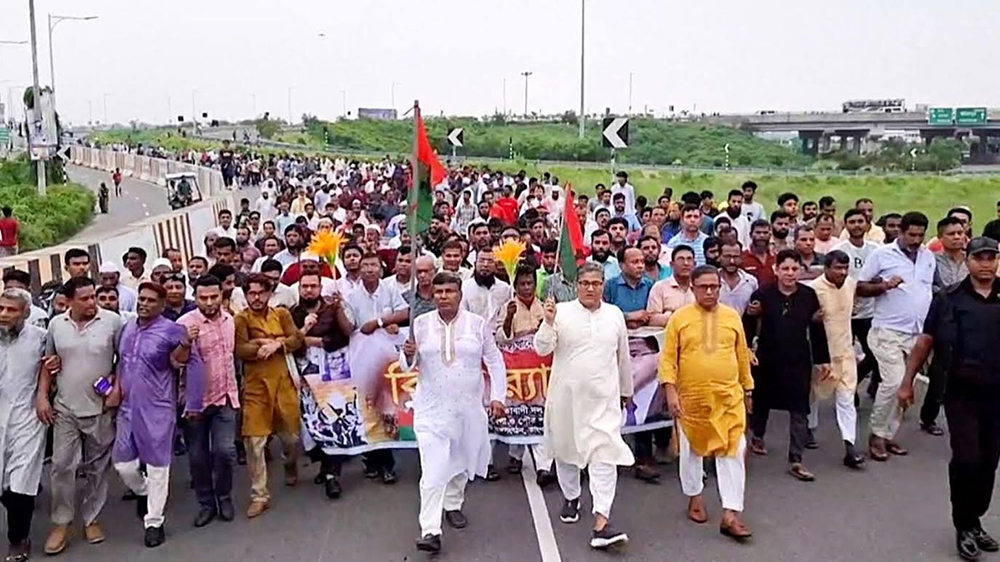 ভাঙ্গা উপজেলা বিএনপি ও বিভিন্ন রাজনৈতিক সংগঠনের আনন্দ মিছিল