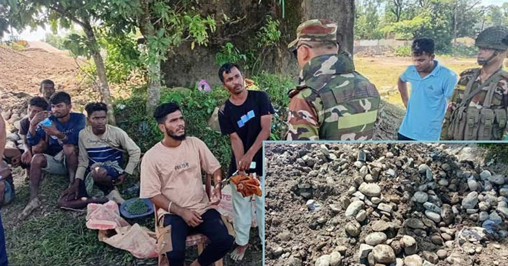 সিলেটে আরও ১১ হাজার ঘনফুট সাদাপাথর উদ্ধার, আটক ২