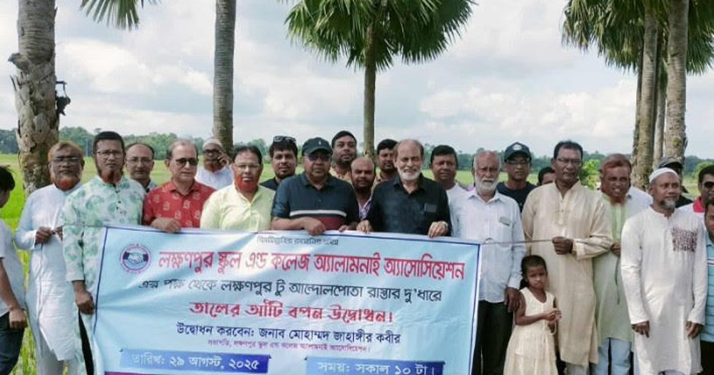 সড়কে তালের আঁটি বপন