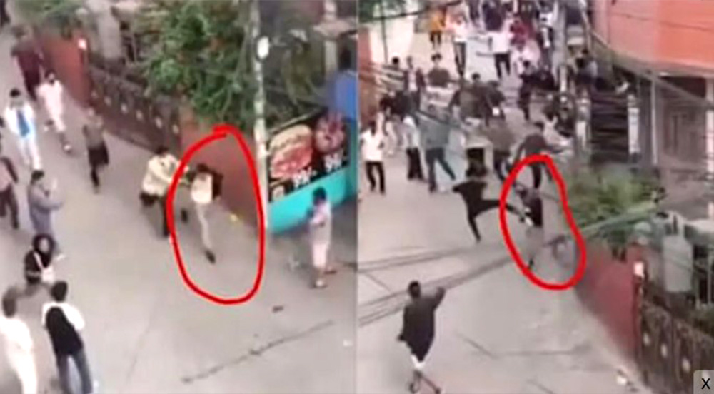 রাস্তায় ফেলে পেটানো হলো নেপালের অর্থমন্ত্রীকে