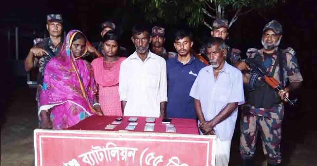 ভারতে যাওয়ার সময় চুনারুঘাট সীমান্তে ৫ বাংলাদেশি আটক
