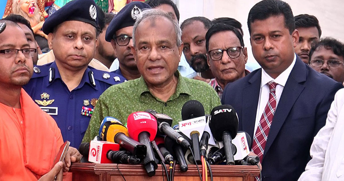 দুর্গাপূজায় কোথাও নিরাপত্তার কোন ঝুঁকি নেই: স্বরাষ্ট্র উপদেষ্টা