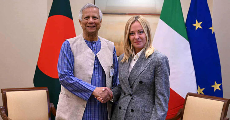 ইতালির প্রধানমন্ত্রী জর্জিয়া মেলোনির সঙ্গে প্রধান উপদেষ্টার বৈঠক