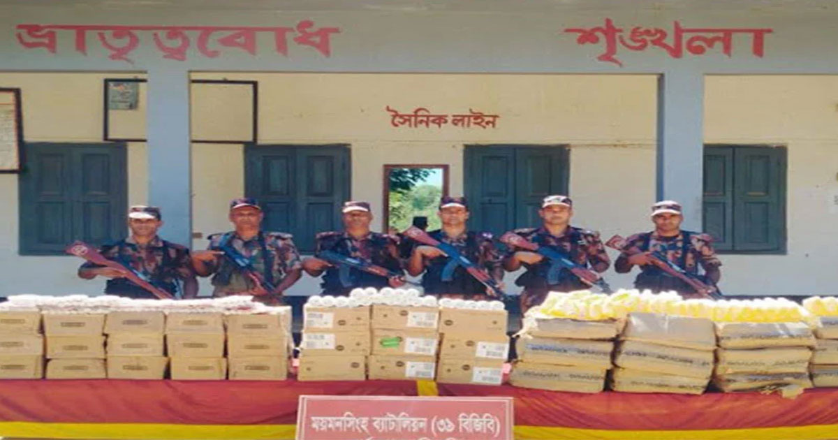 শেরপুর সীমান্তে মাদক জব্দ