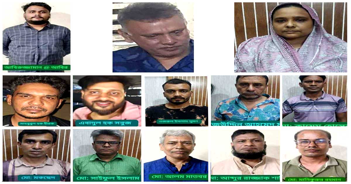 সাবেক দুই এমপিসহ আ. লীগের ১৩ নেতাকর্মী গ্রেপ্তার