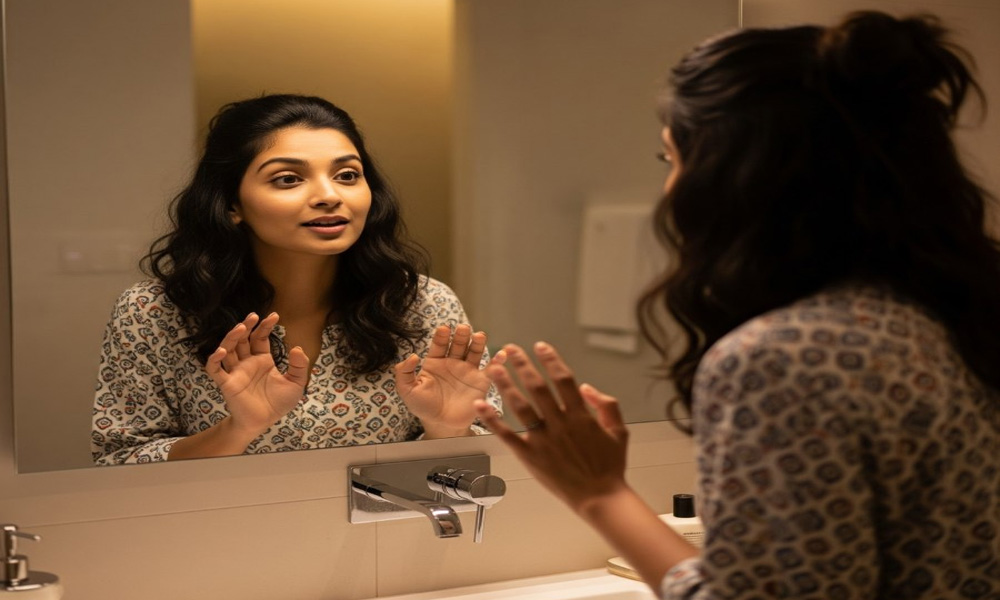 আয়নার সামনে দাঁড়িয়ে কথা বলার অভ্যাস আত্মবিশ্বাস ও মানসিক স্বাস্থ্য উন্নত করে