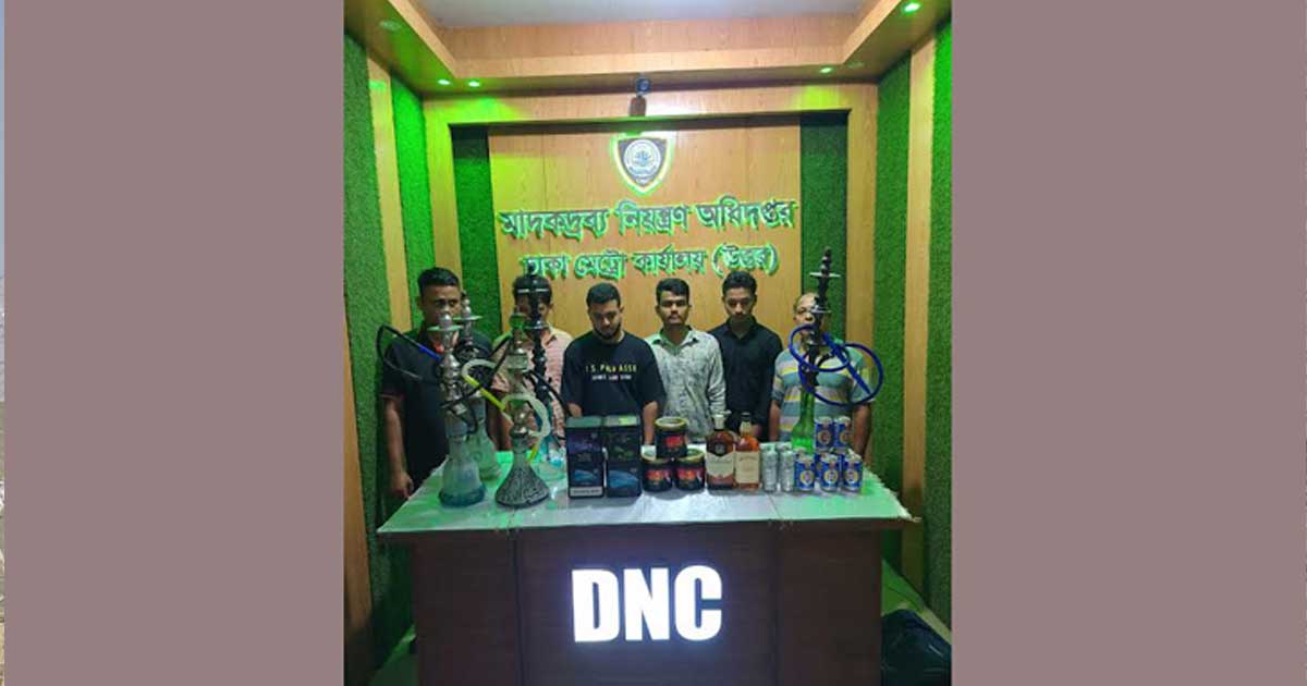 গুলশান-বনানীতে অবৈধ সিসা বারে অভিযান, গ্রেপ্তার ৬