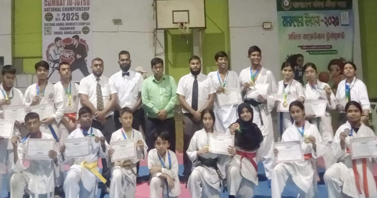 চ্যাম্পিয়ন দল স্পোর্টস মার্শাল আর্ট একাডেমী, রানার্সআপ বগুড়া জেলা ক্রীড়া সংস্থা