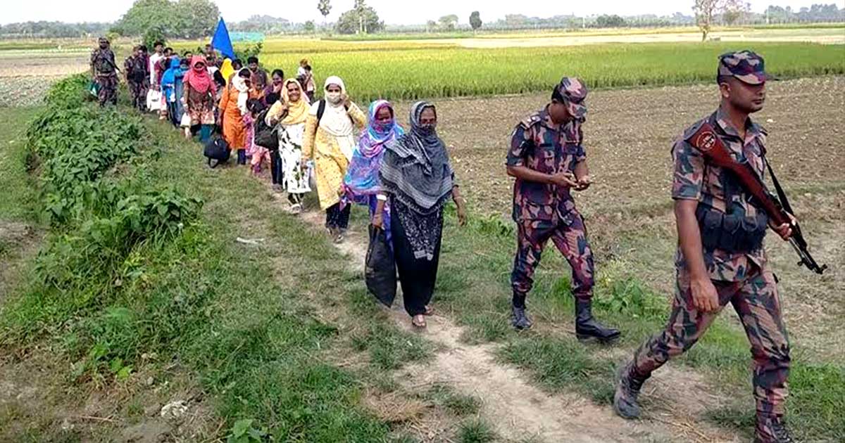 গাংনীর দুই সীমান্তে নারী-পুরুষ ও শিশুসহ ৬০ জনকে পুশব্যাক