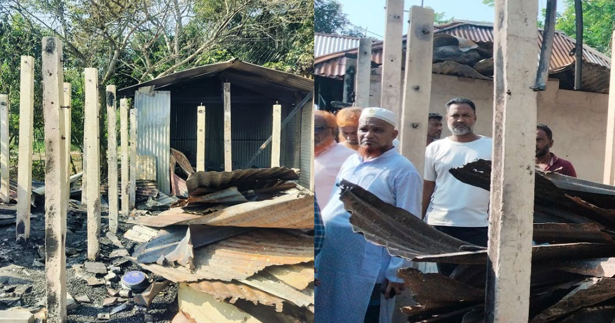 মুন্সীগঞ্জে আগুনে পুড়ে ছাই ৮টি দোকান