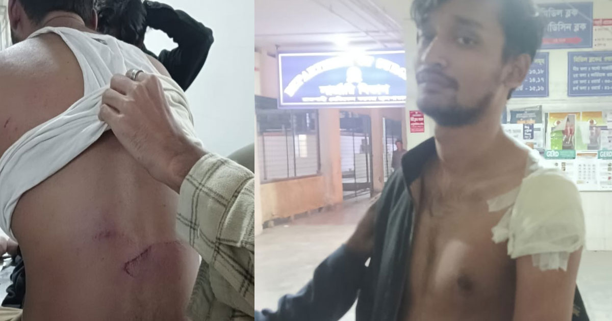 কাজলা গেটে রাবি শিক্ষার্থীদের ওপর মুখোশধারীদের  হামলা