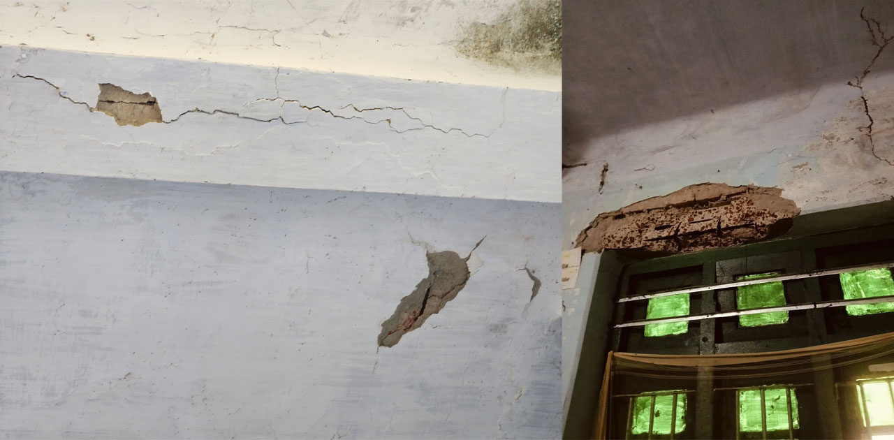 ভূমিকম্পে ঝুঁকিতে রাবির শেরে বাংলা হল, শিক্ষার্থীদের মধ্যে আতঙ্ক