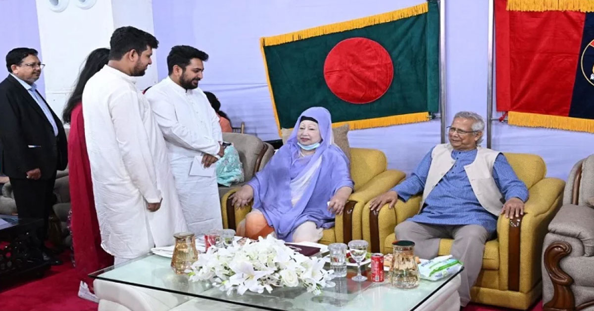 প্রধান উপদেষ্টা ও খালেদা জিয়ার সঙ্গে শুভেচ্ছা বিনিময় নাহিদের