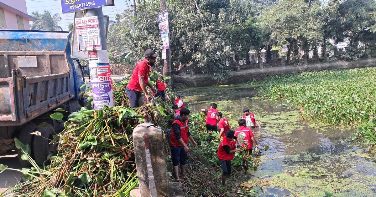 বাগেরহাটে পুকুর পরিচ্ছন্নতা কার্যক্রম শুরু