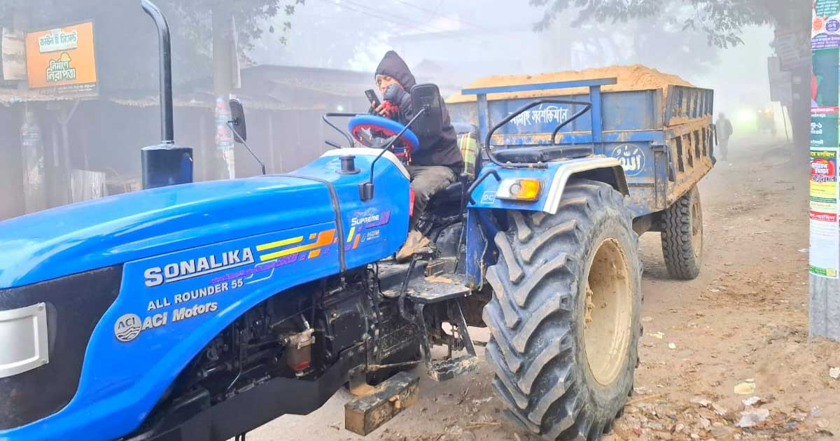 শেরপুরে লাল বালু উত্তোলন,কোটি টাকার রাজস্ব হারাচ্ছে সরকার