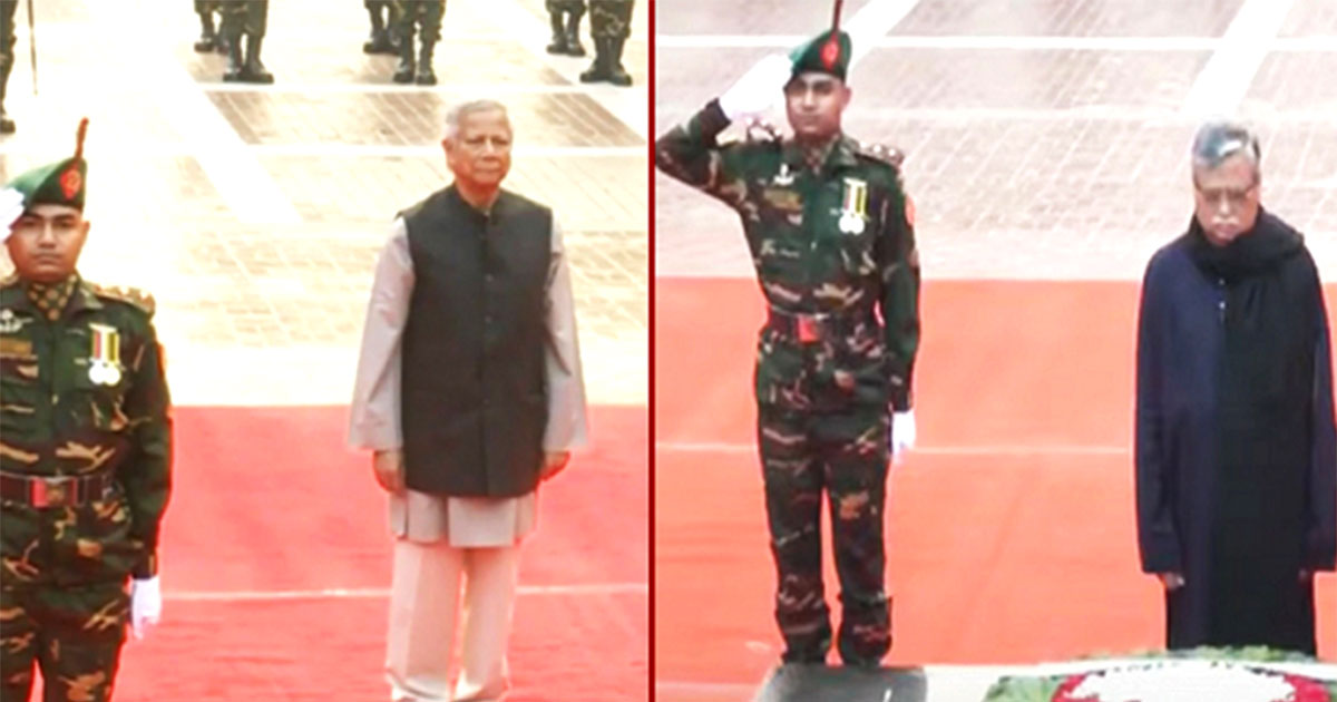 শহীদ বুদ্ধিজীবীদের প্রতি রাষ্ট্রপতি ও প্রধান উপদেষ্টার শ্রদ্ধা
