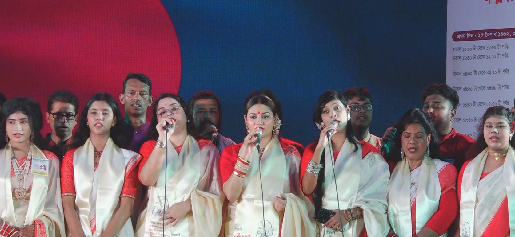 বিশ্বকবির ১৬৪তম জন্মবার্ষিকীর আনুষ্ঠানিকতা শুরু