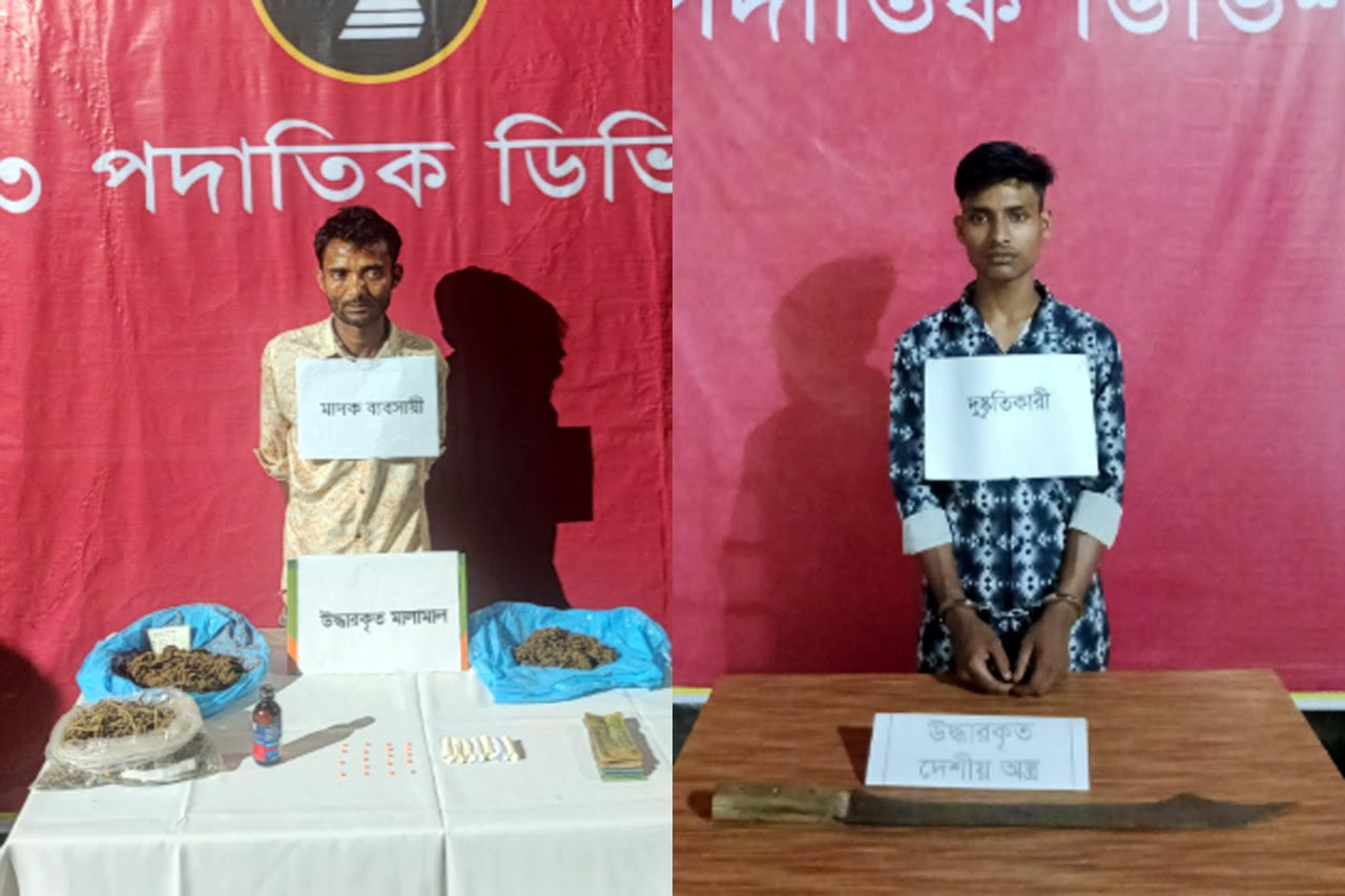 চাঁদপুরে যৌথ বাহিনীর অভিযানে দুস্কৃতিকারীসহ গ্রেপ্তার ২