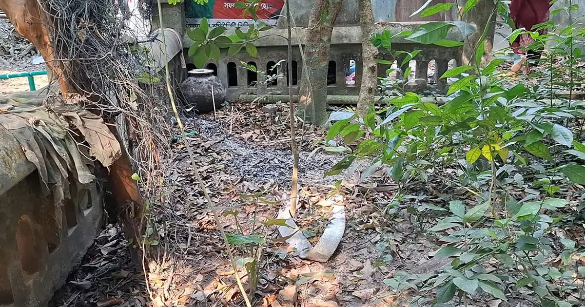 শরীয়তপুরে বীর মুক্তিযোদ্ধার কবরে দুর্বৃত্তদের আগুন
