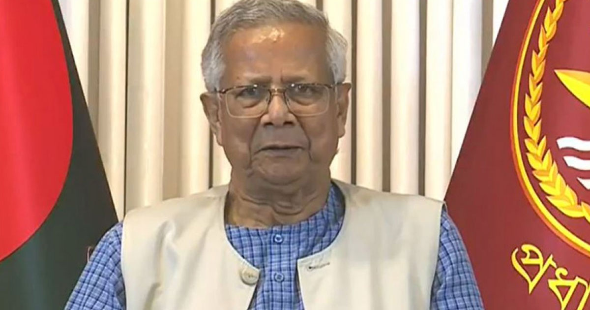 জাতির উদ্দেশে ভাষণ দিচ্ছেন প্রধান উপদেষ্টা