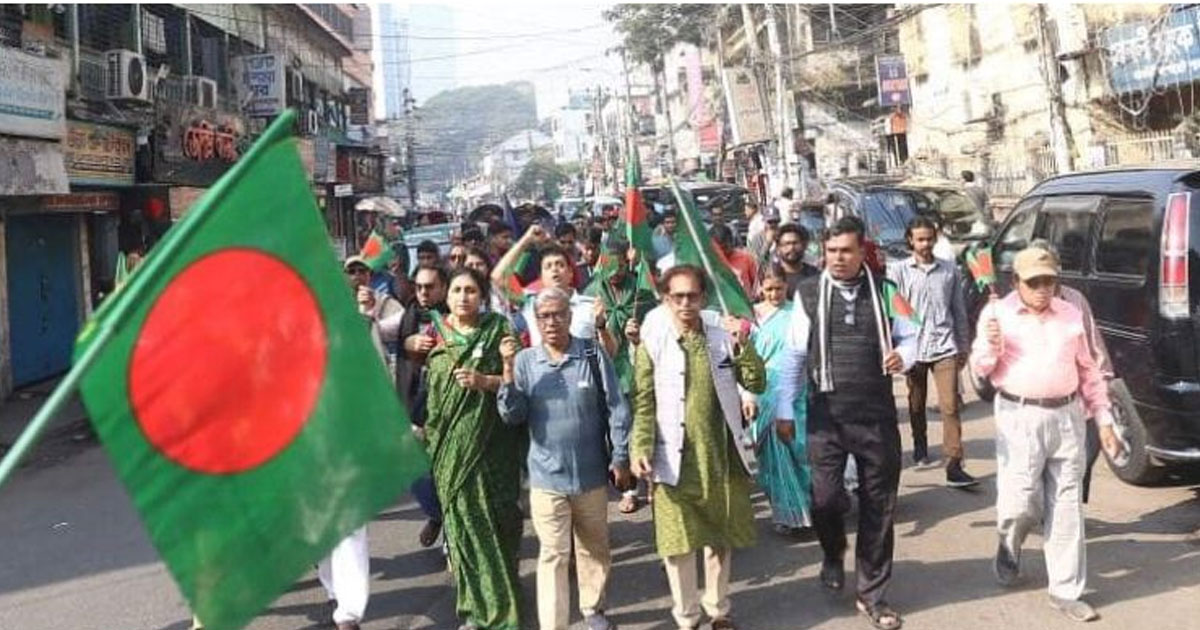চট্টগ্রামে বিজয় দিবসের সকালে বিজয় শোভাযাত্রা
