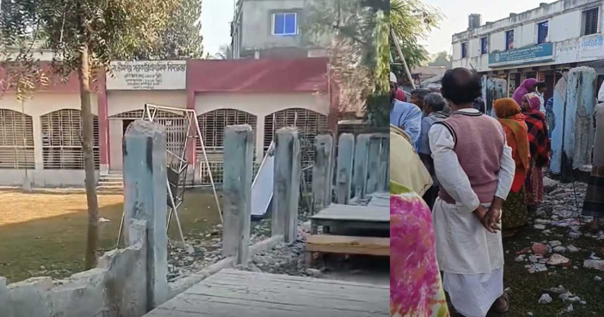 শেরপুরে তিনটি শিক্ষাপ্রতিষ্ঠানের সীমানা প্রাচীর ভাঙচুর, ৫ জন গ্রেপ্তার