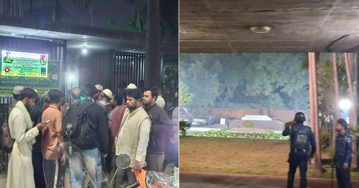 রাতেও হাদির কবর পাহারা দেবে পুলিশ