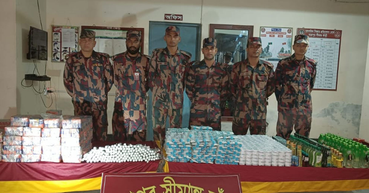 কুড়িগ্রামে ৩৫ লাখ টাকার চোরাচালানি পণ্য জব্দ, আটক ১ জন