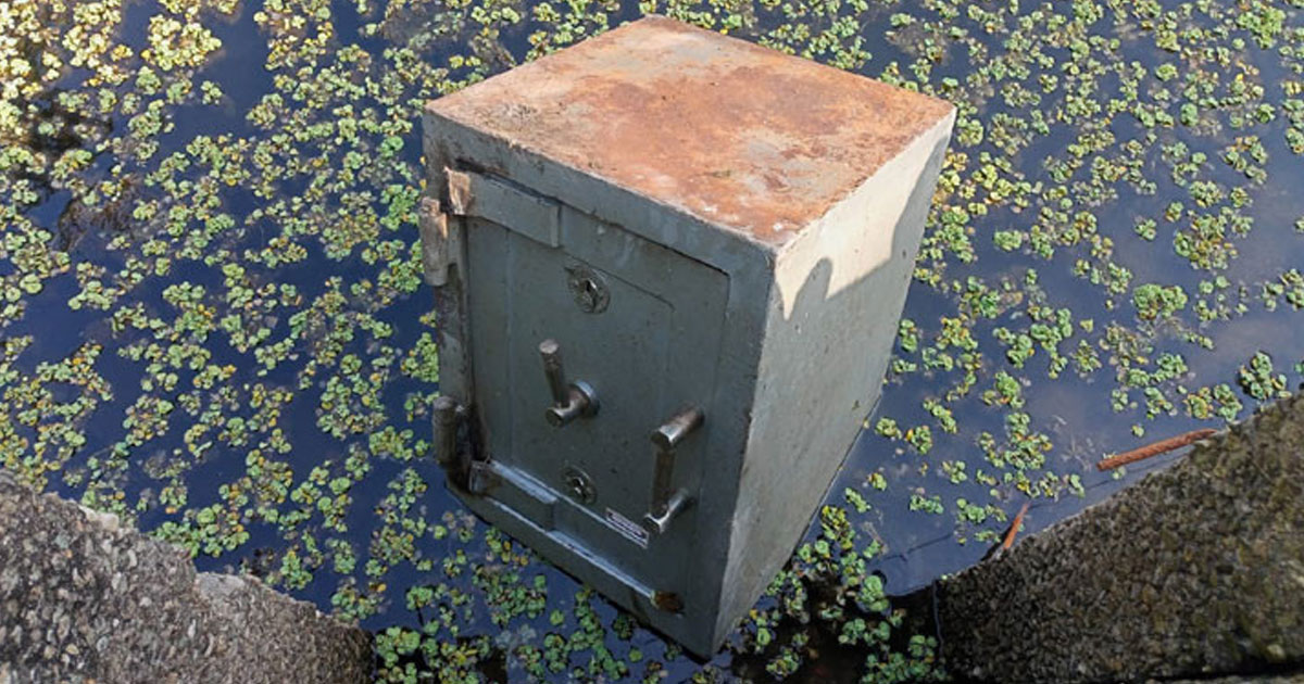 পুকুরে মিলল ব্যাংকের ভল্ট