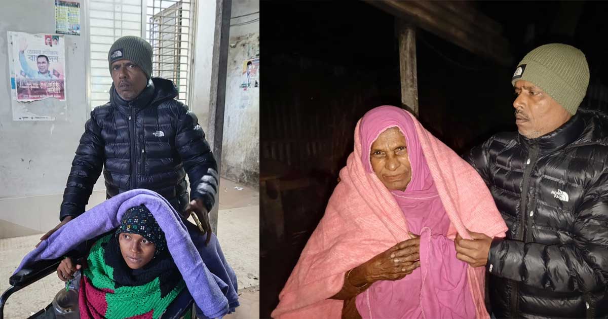 শীতার্তদের সহায়তায় এগিয়ে এলেন সাংবাদিক রানা