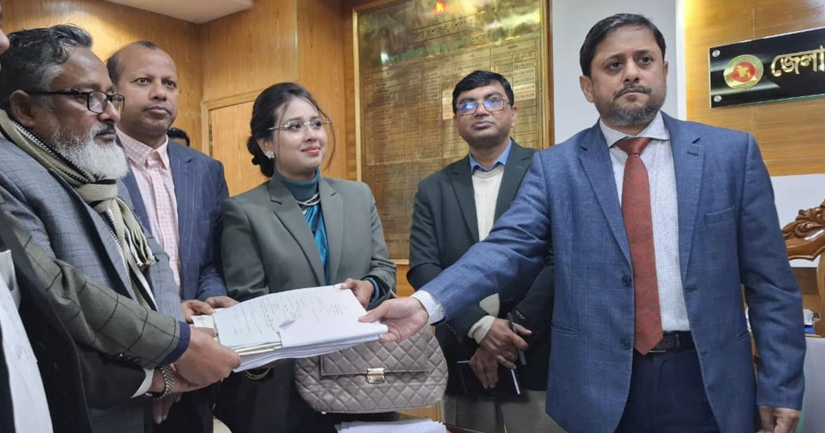 শেরপুর-১ আসনে বিএনপির প্রার্থী সানসিলা প্রিয়াংকার মনোনয়ন দাখিল