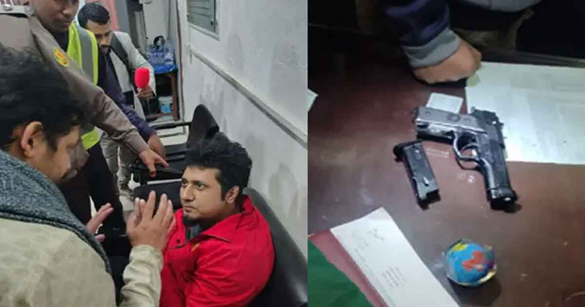 শাহবাগে ইনকিলাব মঞ্চের পাশ থেকে পিস্তলসহ যুবক আটক