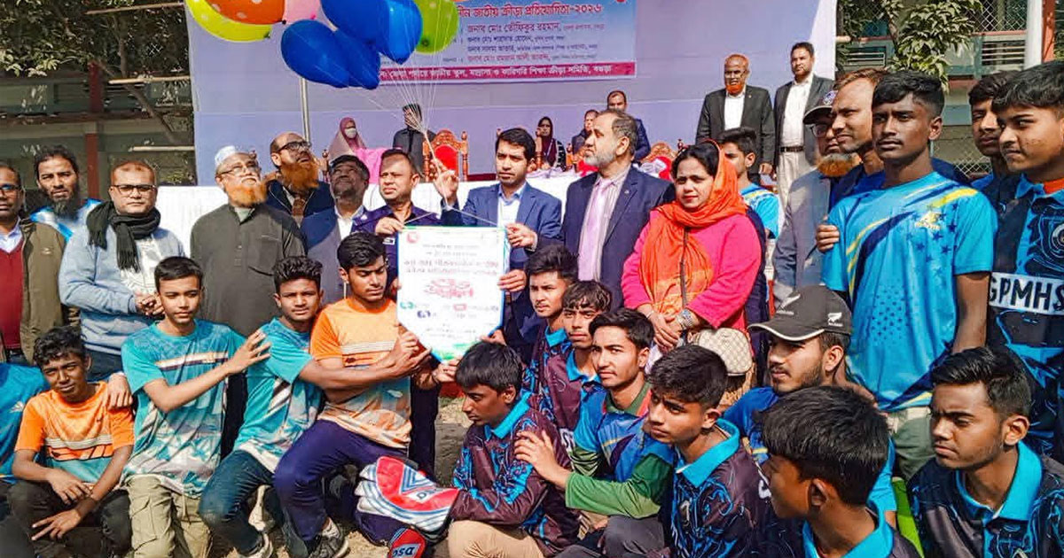 বগুড়া জেলা পর্যায়ে ৫৪তম শীতকালীন জাতীয় ক্রীড়া প্রতিযোগিতার উদ্বোধন