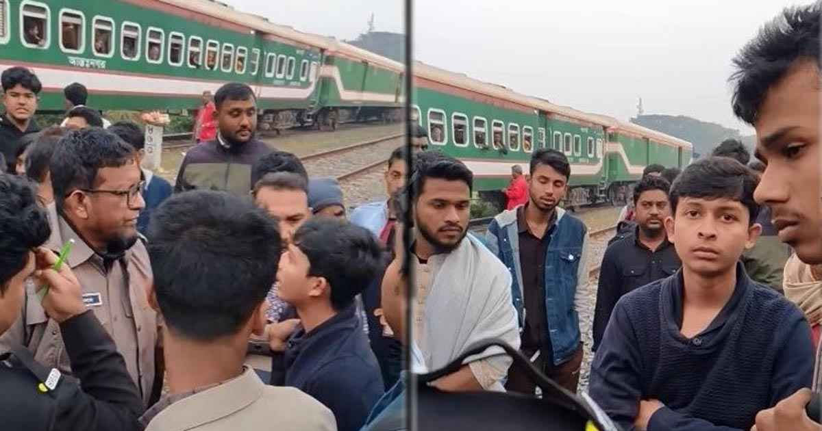 চলন্ত ট্রেনে পাথর নিক্ষেপের ঘটনায় ৩ যুবক আটক
