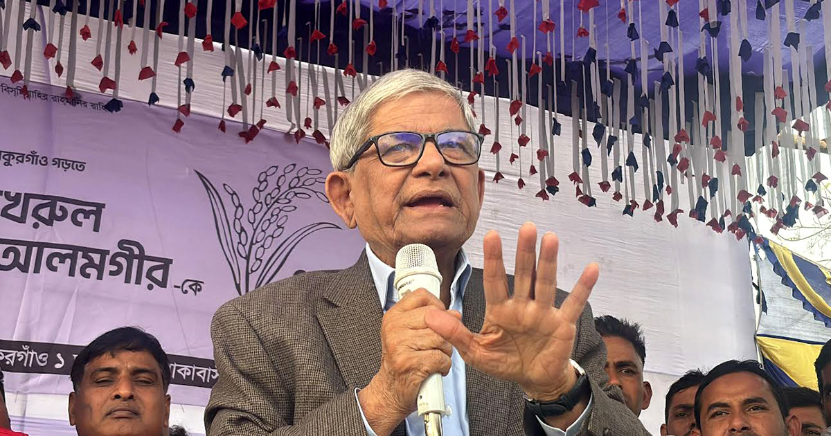 আপনারা ভয় পাবেন না, বুক সোজা করে দাঁড়াবেন: হিন্দুদের উদ্দেশে মির্জা ফখরুল