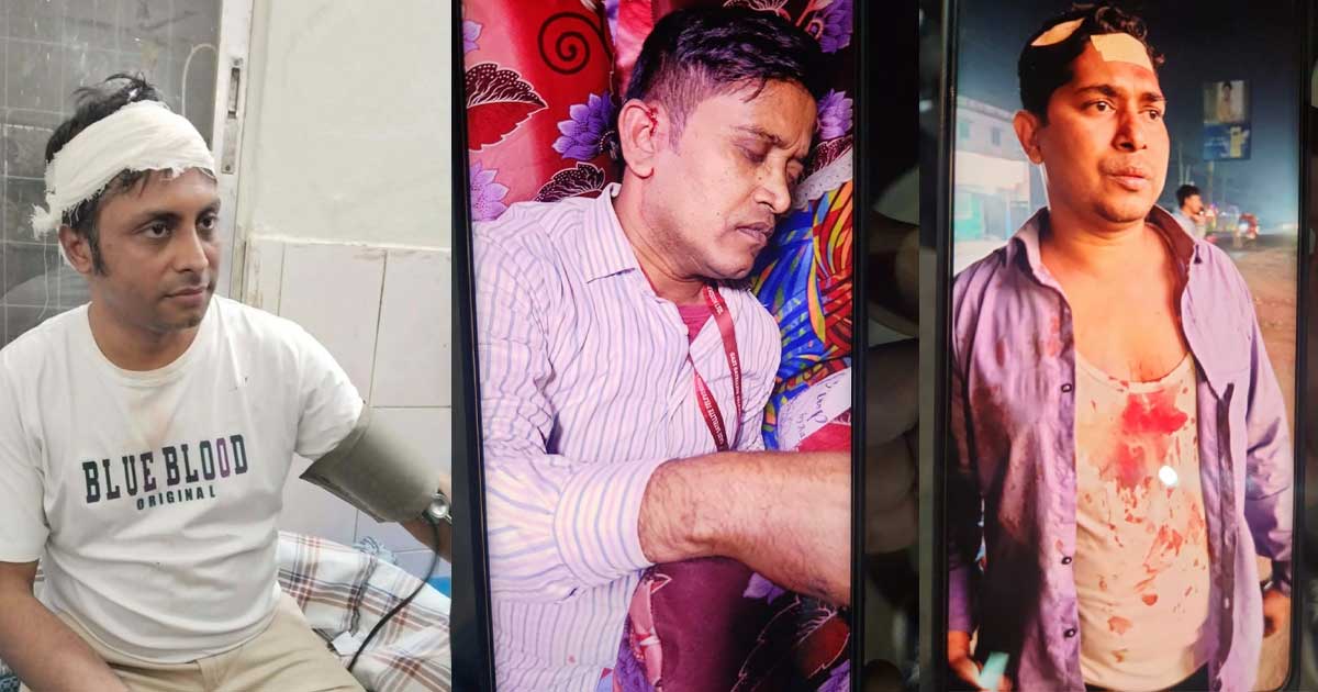 নরসিংদীতে সন্ত্রাসী হামলায় ১২ সাংবাদিক আহত