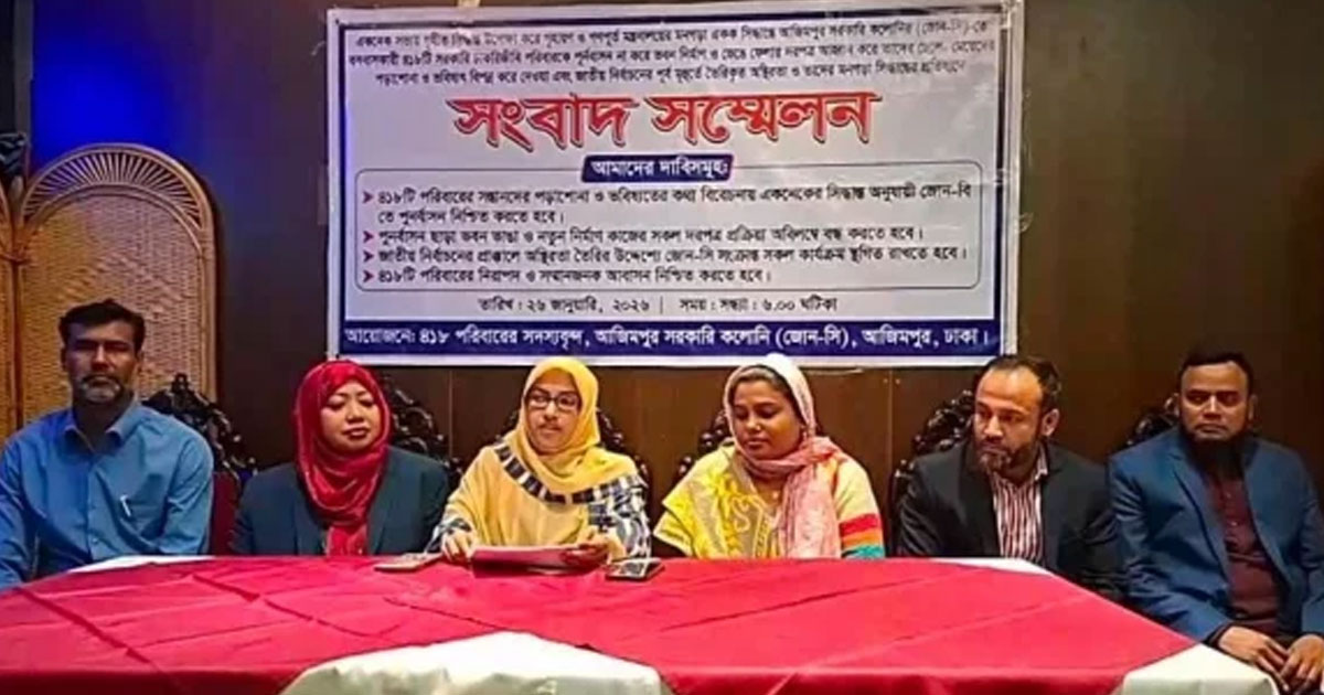 পুনর্বাসন ছাড়াই উচ্ছেদের আশঙ্কায় ৪১৮ সরকারি পরিবার