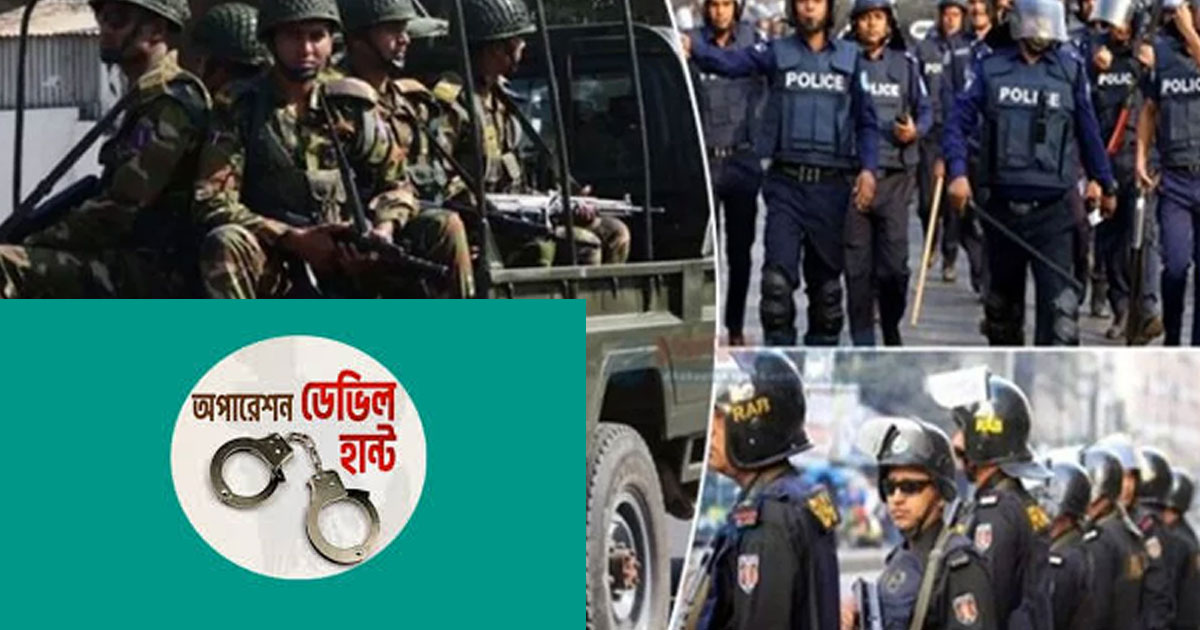 ডেভিল হান্ট ফেইজ-২: ২২ হাজার গ্রেফতার, উদ্ধার ৪৮৩ আগ্নেয়াস্ত্র
