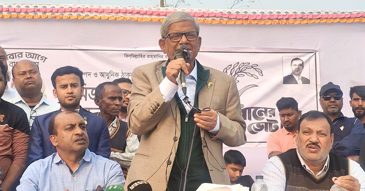 এবার আমাদের সামনে আওয়ামী লীগ নাই নৌকাটা আছে: মির্জা ফখরুল