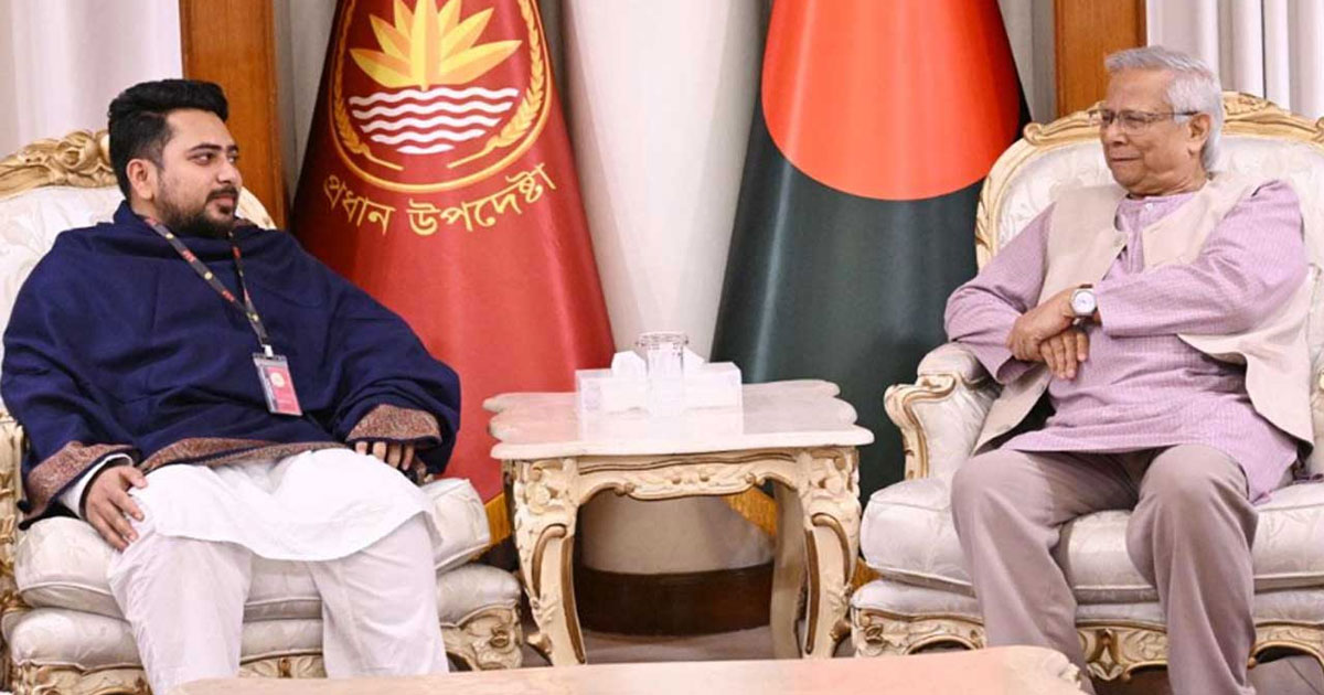 এনসিপি আহ্বায়ক নাহিদ ইসলামকে প্রধান উপদেষ্টার অভিনন্দন বার্তা