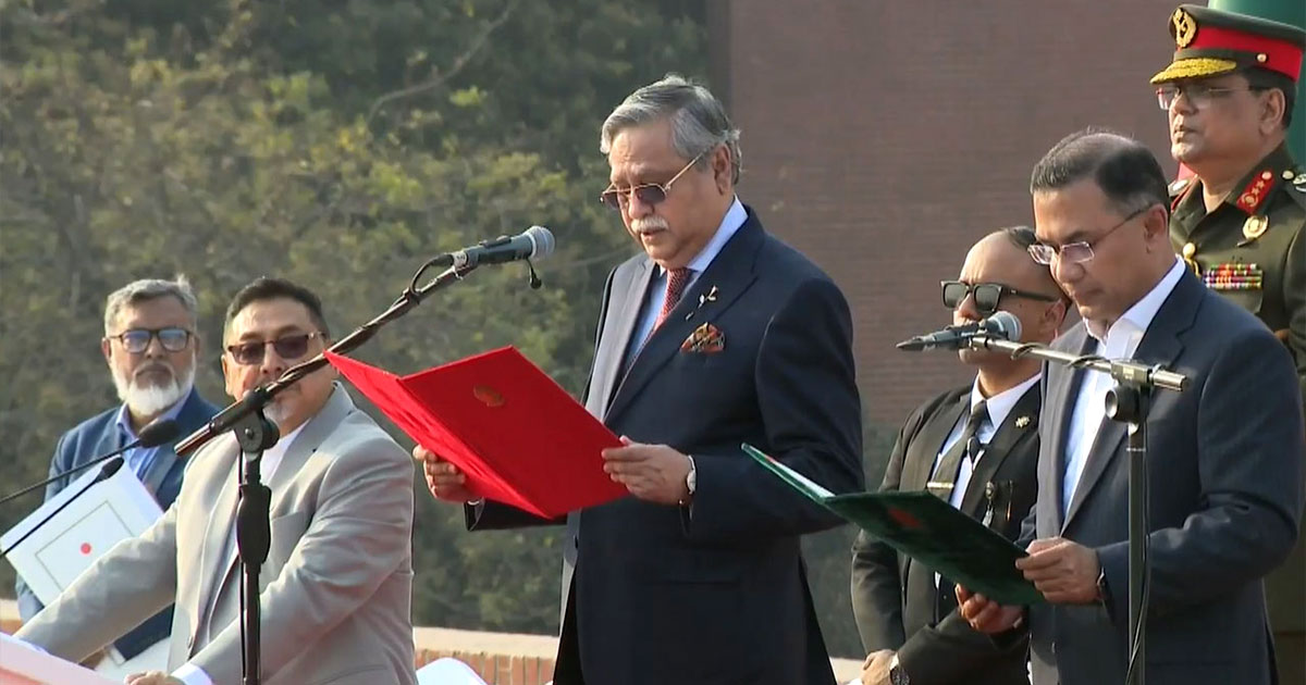 দেশের ১১তম প্রধানমন্ত্রী হিসেবে শপথ নিলেন তারেক রহমান