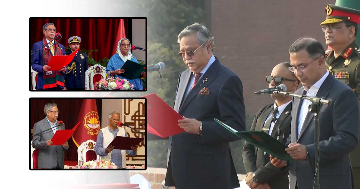 তিন বছরে তিন সরকারকে শপথ পড়ালেন রাষ্ট্রপতি সাহাবুদ্দিন