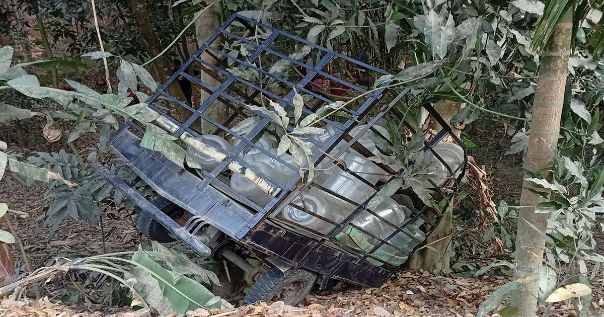 নড়াইলে নসিমন খাদে পড়ে চালকের মৃত্য