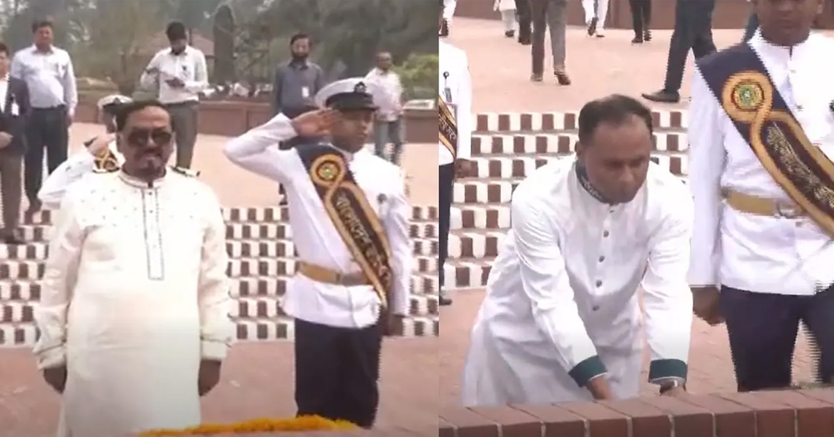 স্মৃতিসৌধে বীর শহীদদের স্মরণে স্পিকার ও ডেপুটি স্পিকারের শ্রদ্ধা