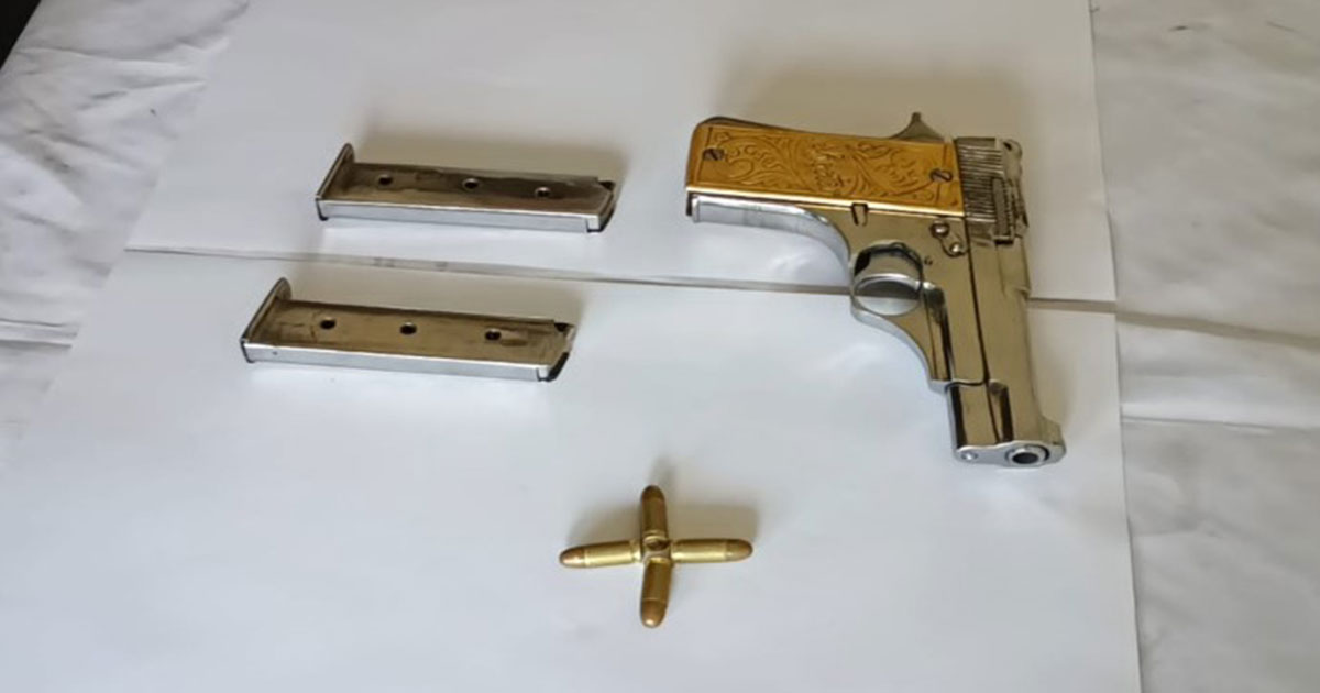 রাজবাড়ীতে বিদেশি পিস্তল ও গুলিসহ আটক ১